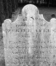 One of the headstones in the Olde Burying Ground